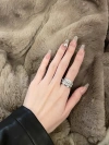 44 Zircon ring for women, simple ring, unique design sense, niche Korean fairy piano - Only 1186 details Picture
